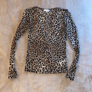Sheer leopard print top​